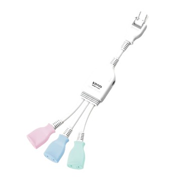 Kinyo 1對4可轉向電源線組 NDL-204  335mm  多色  1入