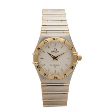 OMEGA 歐米茄 Constellation 2.55mm 腕錶 白色錶盤 18K黃金 不鏽鋼 13723000 【二手名牌BRAND OFF】