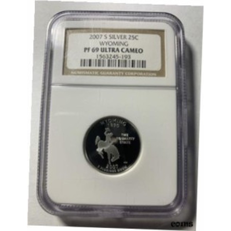 品質保証書付】 アンティークコイン NGC PCGS 2007 S Wyoming Quarter