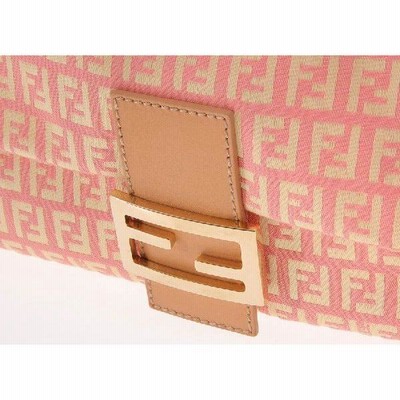 フェンディ FENDI ショルダーバッグ ズッカ柄 マンマバケット ピンク  