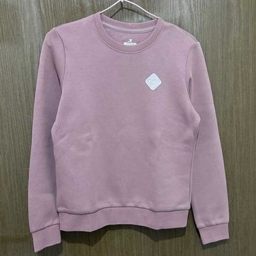 特步正品冬季休閑針織透氣衛衣圓領青年女士運動上衣979428920302