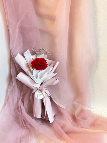 俞造植所 │ 母親節花束浪漫霧粉永生康乃馨單枝花束 母親節禮物