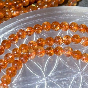 【療手作】金草莓 金太陽手串 7A+金草莓太陽石 金草莓手串 色濃強閃片 金點太陽