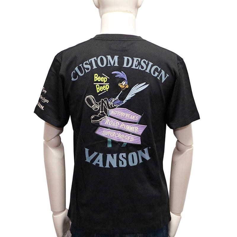 VANSON LOONEY TUNES ロードランナー 刺繍 天竺 半袖 Tシャツ LTV-2206