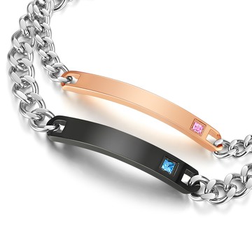 情侶手鍊・紀念・素面・對手鏈・單個價格・客製刻字