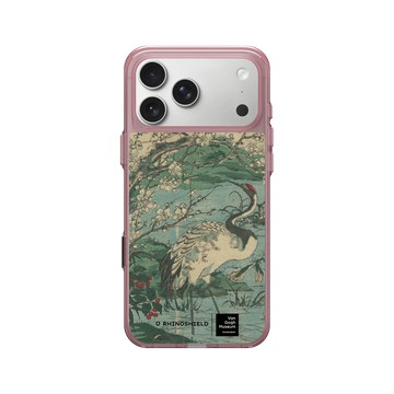 iPhone 17 Pro Max Clear (相機按鈕) 晶醺玫 - Van Gogh Museum - 鶴與櫻花選自草木花鳥圖會系列