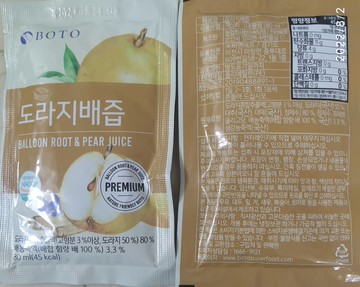(效期：2024/6/24)韓國BOTO桔梗水梨汁80ml~試喝價~拆售單包(原產地：韓國)