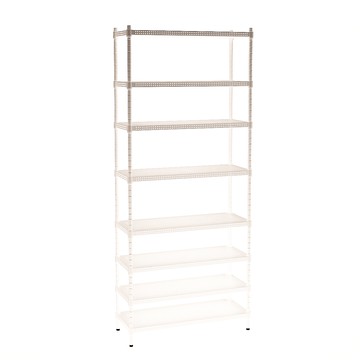 [客尊屋]粗管/沖孔/35x90x210hcm 白騎士沖孔 八層架白騎士
