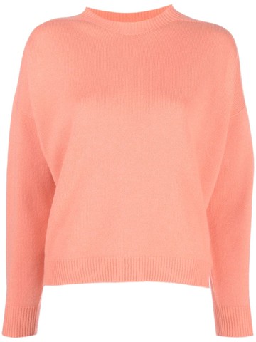Peserico - lurex-detail crew-neck jumper - women - Virgin Wool/Silk/Cashmere - 42 - Pink