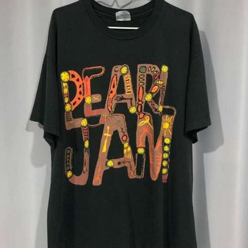 Pearl Jam珍珠醬樂隊另類搖滾vintage復古高街炫彩字母短袖T恤潮
