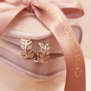 送禮物 現貨商品【焦糖小姐 Ms caramelo】夾式耳環 鋯石耳環