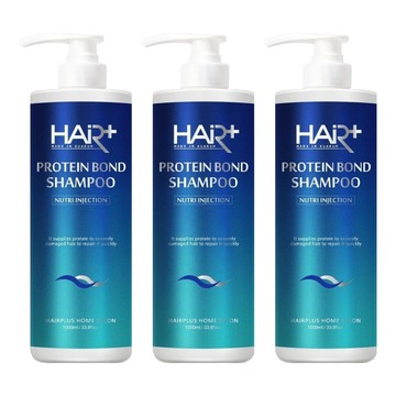 Hair Plus 天鵝絨蛋白修護洗髮精 花果香  1L  3瓶