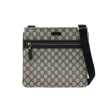 GUCCI 295257 經典GG SUPREME 老花防水帆布扁平型單肩包斜背包