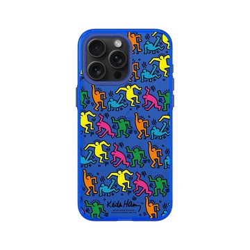 iPhone 15 Pro Max Clear 激光藍 - Keith Haring - 跳舞的人