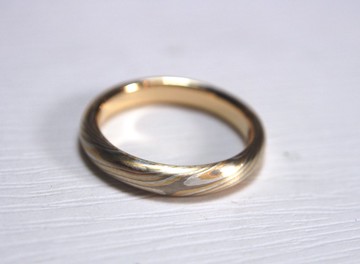 木目金 戒指 / 婚戒 / 對戒 / 木紋金 / 婚戒訂製 (單枚)