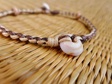 PUKA貝殼腳環 海洋風飾品 衝浪繩