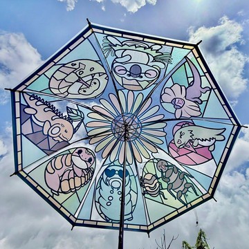 FATGUYS/爬蟲玻璃彩繪雨傘 /中性/雨傘