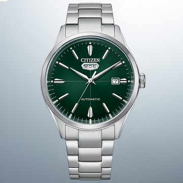 CITIZEN星辰 Mechanical系列 C7時尚機械腕錶-綠 40.2mm/NH8391-51X