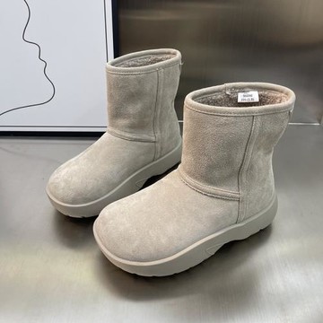 厚底雪地靴女2025冬季新款英倫風短筒靴加絨加厚保暖圓頭套筒棉鞋