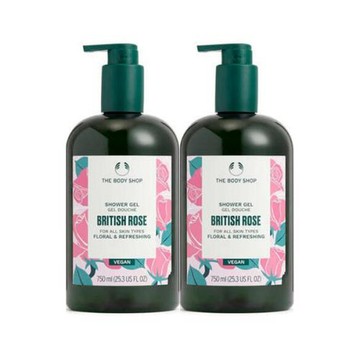 THE BODY SHOP 英皇玫瑰嫩膚沐浴膠 750ml*2入組(航空版)