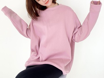 雅緻落肩衫/ 寬版舒適刷毛Tee/ Oversized 圓領衫