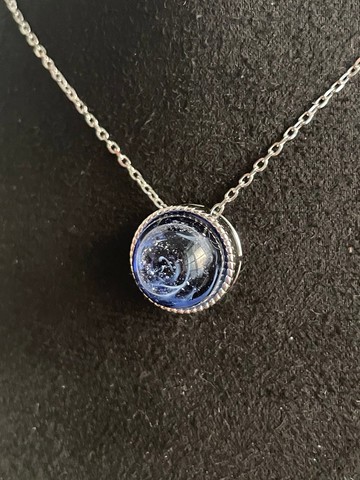 麻花邊骨灰琉璃項鍊-客製化