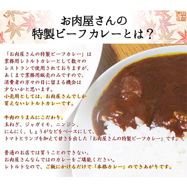 常温保存食 常温保存できるレトルト お肉屋さんの特製ビーフカレー200g×20袋 