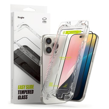 Ringke 適用於 iPhone 16 Pro Max 16 Pro 屏幕保護膜的 Easy Slide Glass