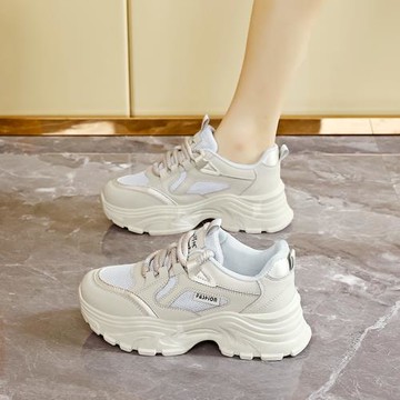 踩死感超軟底老爹鞋女2024爆款輕便顯腳小女鞋春季新款厚底運動鞋