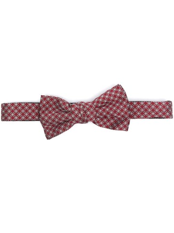 Lanvin - patterned-jacquard silk bow - men - Silk - One Size - Red