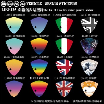 【硬漢六輪精品】 KYMCO LIKE 125 LIKE125 (非ABS) 儀表貼 (版型免裁切) 機車貼紙 機車彩貼