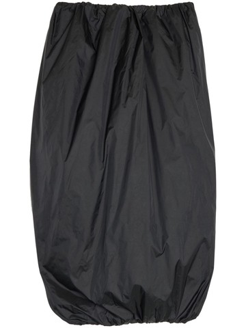 Amomento - elasticated-trim shirring top - women - Nylon - 1 - Black