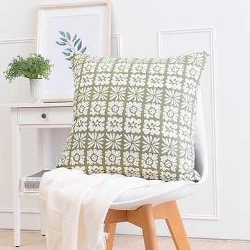 簡約系列抱枕-磚花序綠