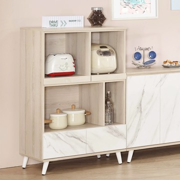 完美主義 | OPAL植木3x4尺二抽開放式電器收納櫃【Y0106】