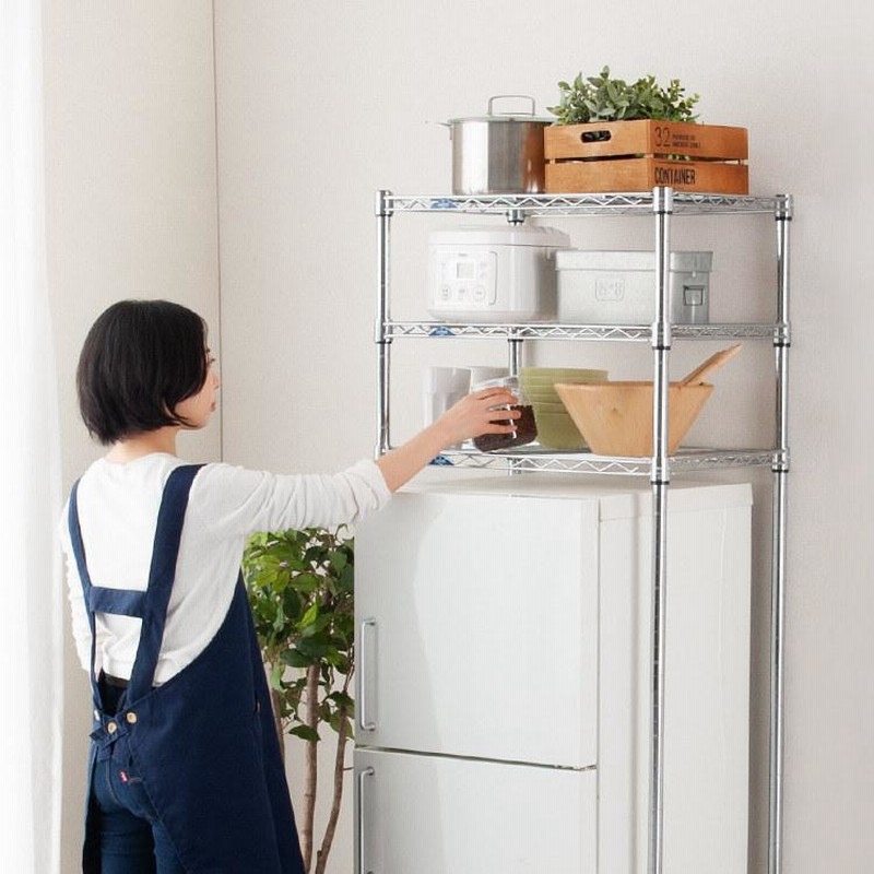 冷蔵庫ラック 幅60 キッチンラック スリム キッチン収納 レンジ
