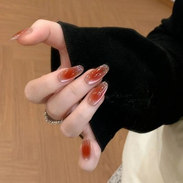💗Yuki Nail💗一口爆汁的草莓醬~漸變草莓紅冬日氛圍感顯白可拆卸美甲穿戴甲