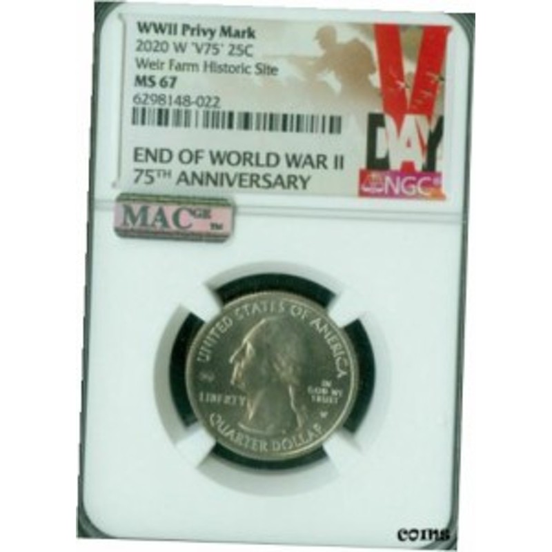 品質保証書付】 アンティークコイン NGC PCGS 2020-W WEIR FARM