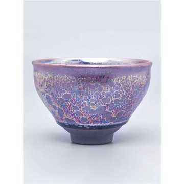 純手工建盞紫色曜變鐵胎小茶盞茶杯男款女主人杯單杯個人專用高端