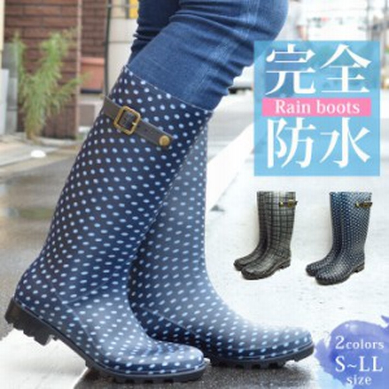 レインブーツ レディース レインシューズ ブーツ ジョッキーブーツ エンジニアブーツ 美脚 防水 防滑 長靴 雨靴 梅雨 チェック柄 水玉 ド 通販 Lineポイント最大1 0 Get Lineショッピング