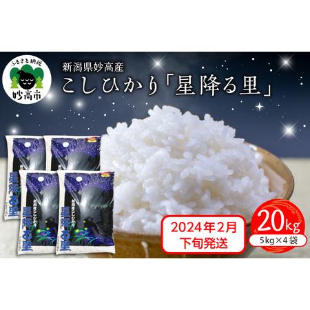 ふるさと納税 新潟県妙高産こしひかり「星降る里」20kg※沖縄県・離島配送不可 新潟県妙高市