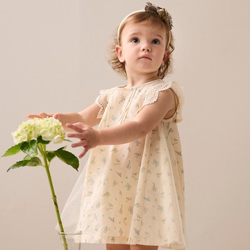 PIPPY 優雅田野印花洋裝 米白-090