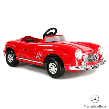 【BENZ賓士】全台獨家 充電式 300SL 6V 電動兒童乘座車-賓士 紅色(原車縮小比例)