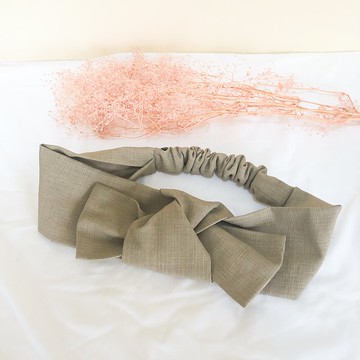 淺褐色蝴蝶結髮帶/リボンヘアバンド