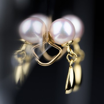 無佩戴感珍珠耳夾 復古小墜水滴海水珍珠 akoya