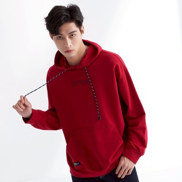 【ERSS】自由探索印字長袖帽T - 男 朱紅【K60275】