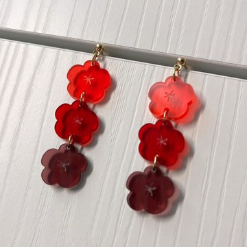 SSR :: Holiday系列-龍年 花開富貴耳環 | 壓克力耳環 耳環 新年