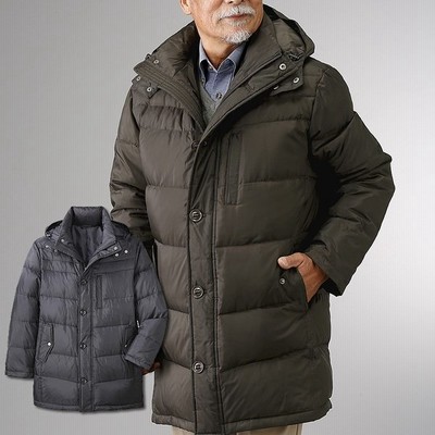 フード付き ダウン ハーフ コート シニアファッション 70代 80代 60代 男性 メンズ おじいちゃん服 通販 Lineポイント最大get Lineショッピング