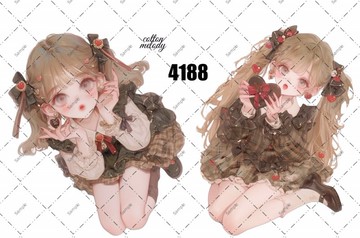 original sticker no.4188 人物貼紙 原創貼紙 原創人物貼紙 裝飾貼紙 cotton melody