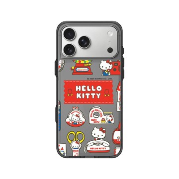 iPhone 17 Pro Max Clear (相機按鈕) 酷墨灰 - 三麗鷗-Hello Kitty - Sticker-Hello Kitty生活小物