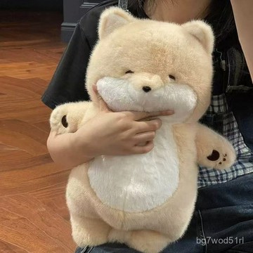 清倉 ⭐臺灣出貨-全新保真⭐可愛睡覺柴犬毛絨玩具公仔長條柴犬玩偶床上陪睡娃娃生日禮物女生